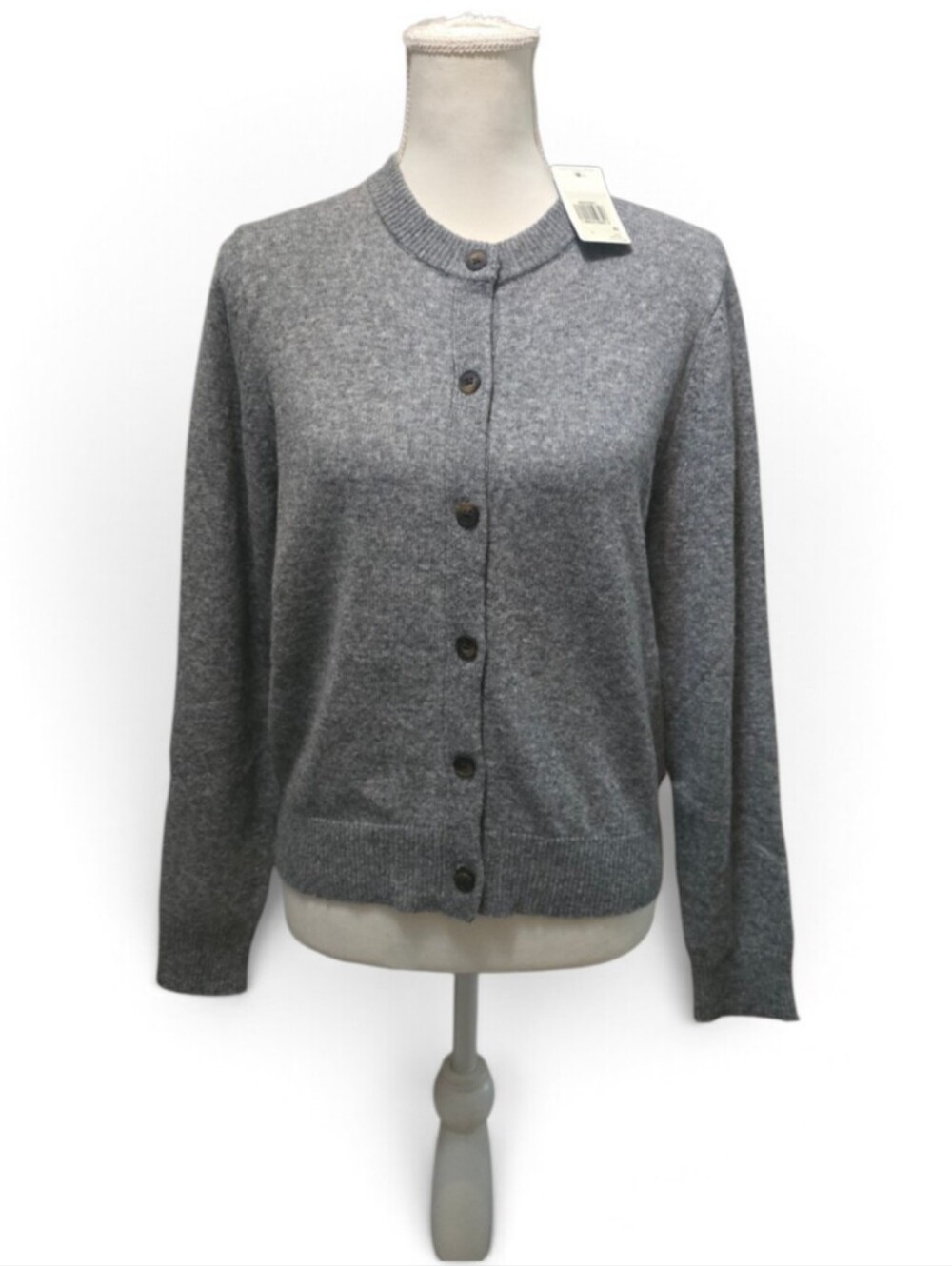 Levi's Grey Crewneck Button Cardigan